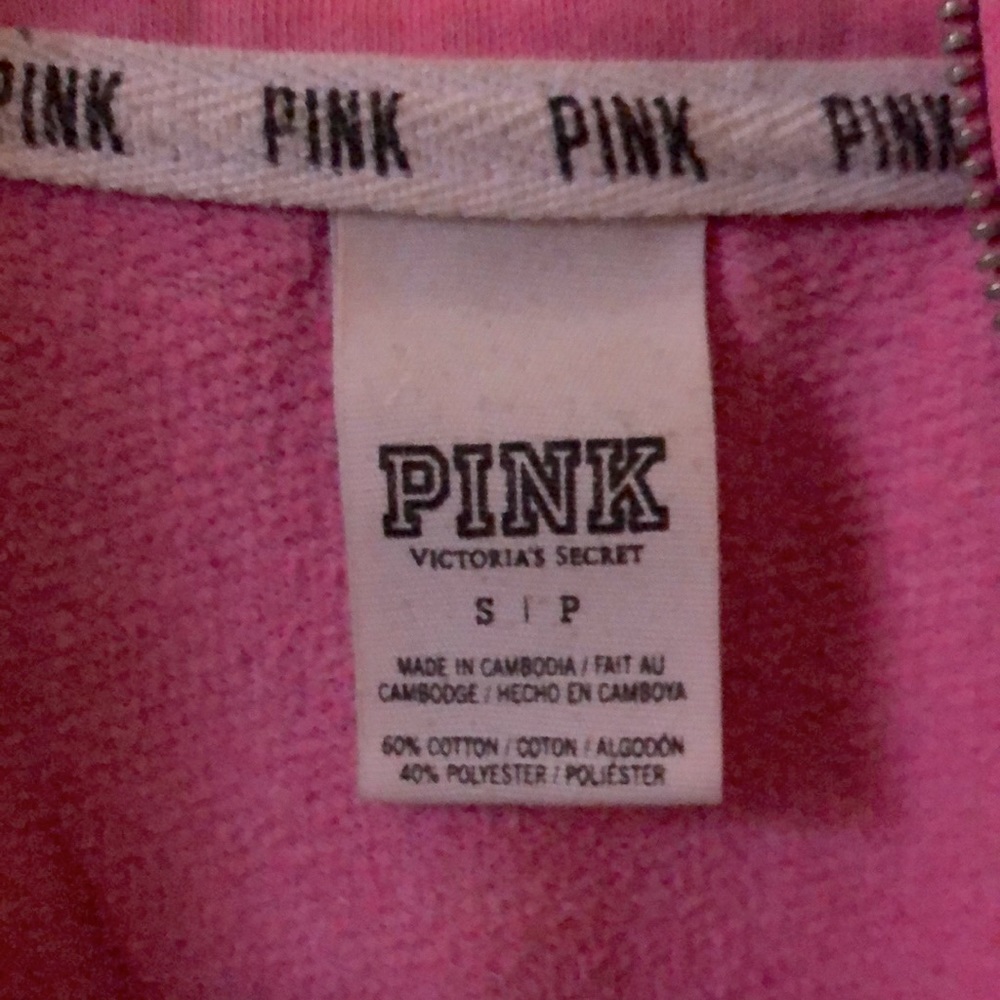 Pink half zip sweatshirt size small